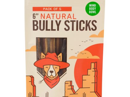 MIND BODY BOWL 6  Bully Stick (5 pack) Dog Treats Online now