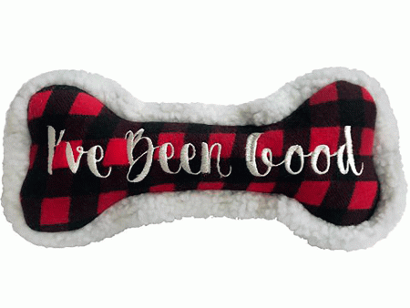 Huxley & Kent I ve Been Good Bone Red & Black Dog Toy Online Hot Sale