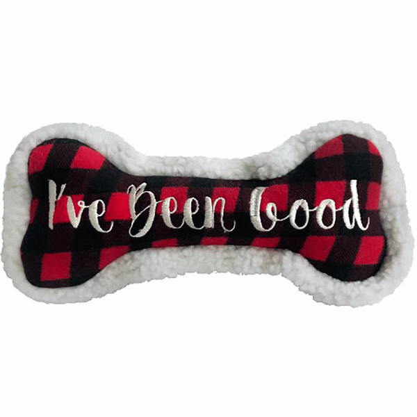 Huxley & Kent I ve Been Good Bone Red & Black Dog Toy Online Hot Sale