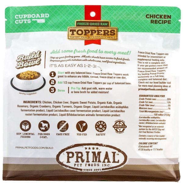 Primal Cupboard Cuts Chicken Dog Food Topper - 18oz For Cheap