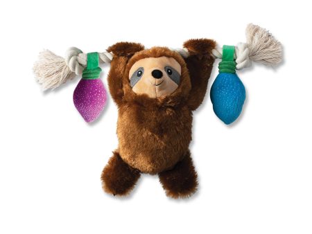 Fringe Let it Glow Sloth w Lights on Rope Dog Toy Discount