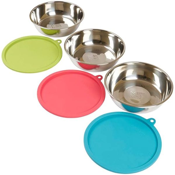 Messy Mutts Stainless Box Set with Lids Dog Bowl Online Hot Sale