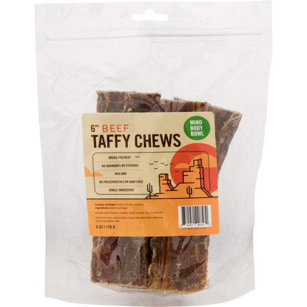 MIND BODY BOWL 6  Beef Taffy Chew Dog Treats Online Hot Sale