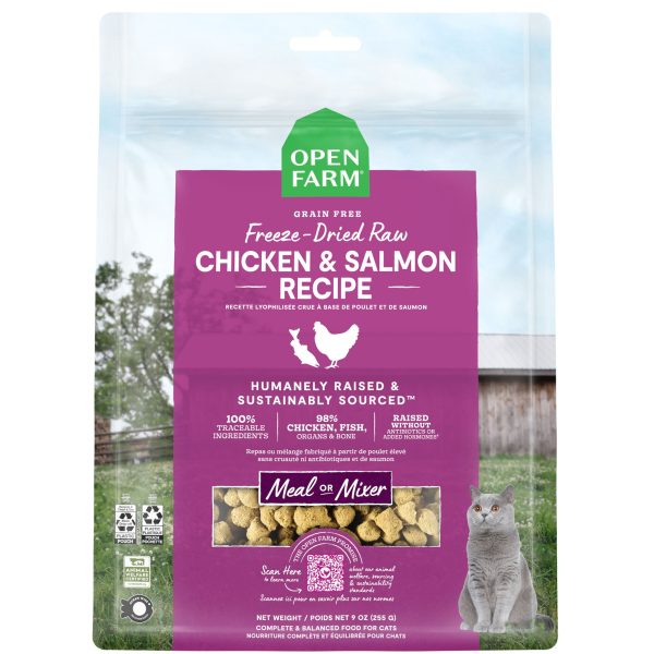 Open Farm Freeze-Dried Cat Chicken & Salmon 9 oz Hot on Sale