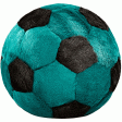 Fluff & Tuff Black and Green Soccer Ball Dog Toy Hot on Sale