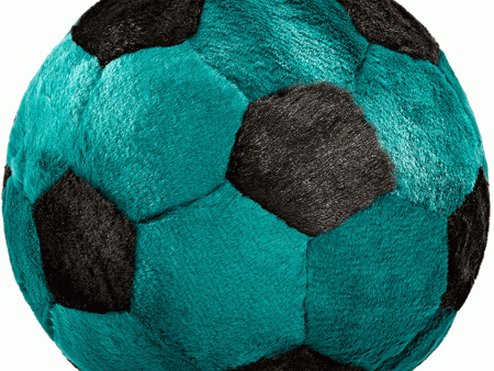 Fluff & Tuff Black and Green Soccer Ball Dog Toy Hot on Sale