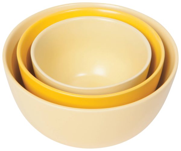 Yellow Prep Bowls Set of 3 Supply