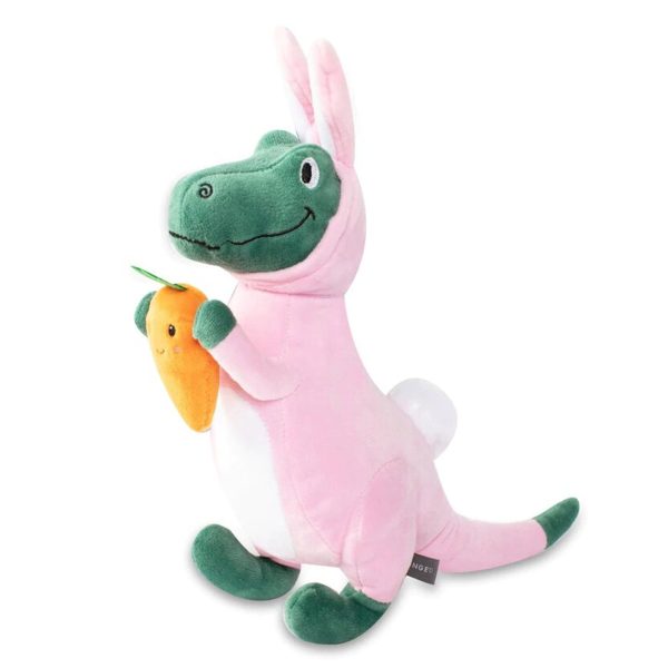 Fringe Plush Pink Bunny-Saurus Dog Toy Hot on Sale