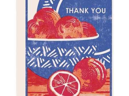 Blood Orange Thank You Card Sale