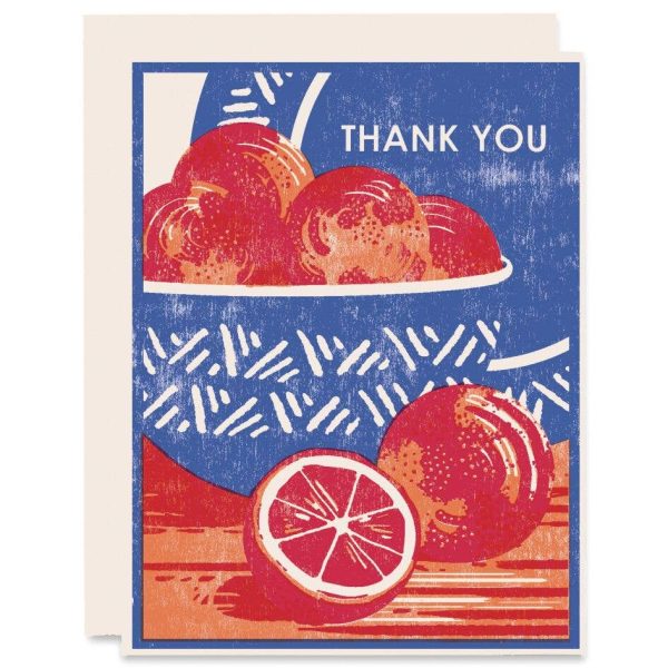 Blood Orange Thank You Card Sale