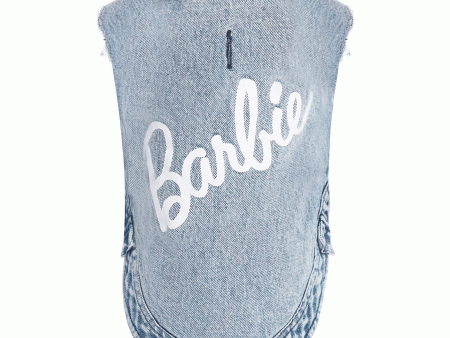 Barbie™ Downtown Denim Vest - Acid Wash Blue For Discount