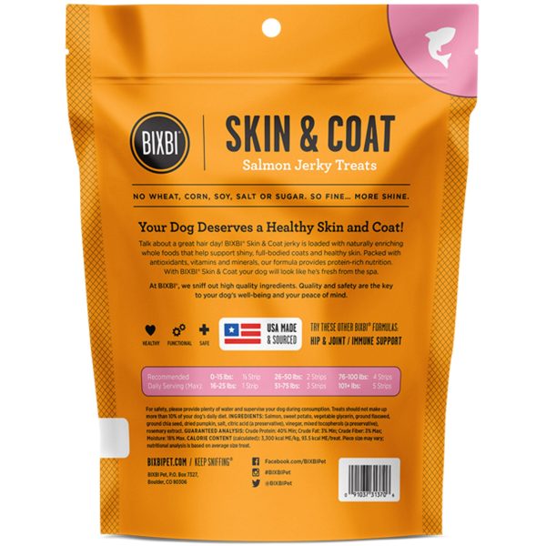 Bixbi Skin & Coat Jerky Salmon Dog Treats Sale