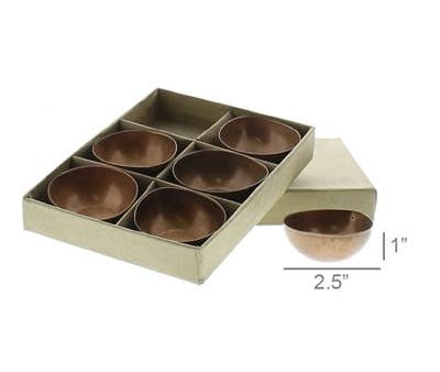 Alma Metal Tealight Holder - Boxed Set of 6 - Copper For Cheap