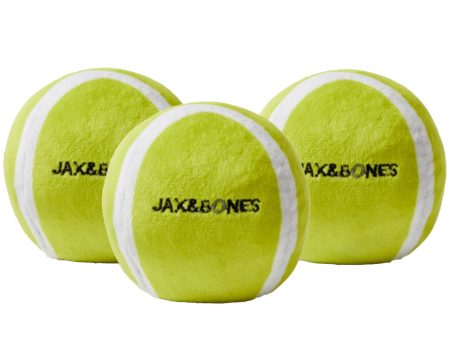 Jax & Bones Tennis Ball Plush Dog Toy - 3 Pack Hot on Sale