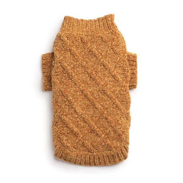 FabDog Chenille Sweater - Gold For Sale