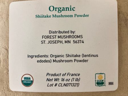 Dried Organic European Shiitake Powder - 1 lb. bag Online Sale