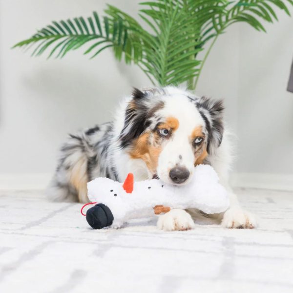 Huxley & Kent Snowman Bone Dog Toy Online now