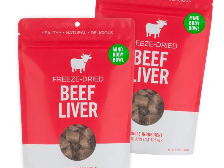 MIND BODY BOWL Freeze-Dried Beef Liver Treats 2-Pack Hot on Sale