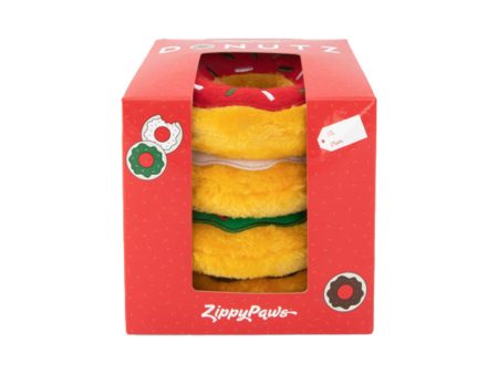 Zippy Paws Holiday Donuts Gift Box Dog Toy Sale