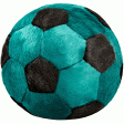 Fluff & Tuff Black and Green Soccer Ball Dog Toy Hot on Sale