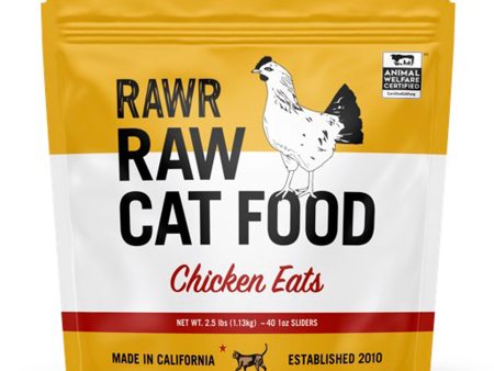 Rawr Raw Sliders Cat Chicken 2.5 lbs For Discount