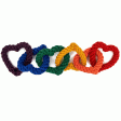 Jax & Bones 6 Chain Rainbow Heart Rope Dog Toy For Sale