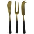 Cheese Servers - Set of 3 | Brass & Black Zinc For Sale