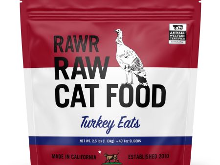 Rawr Raw Sliders Cat Turkey 2.5 lbs Online now