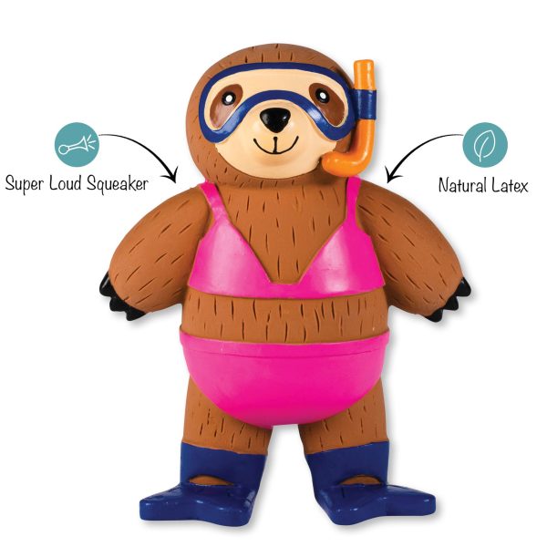 Fringe Eat Sleep Snorkel Sloth Dog Toy For Cheap