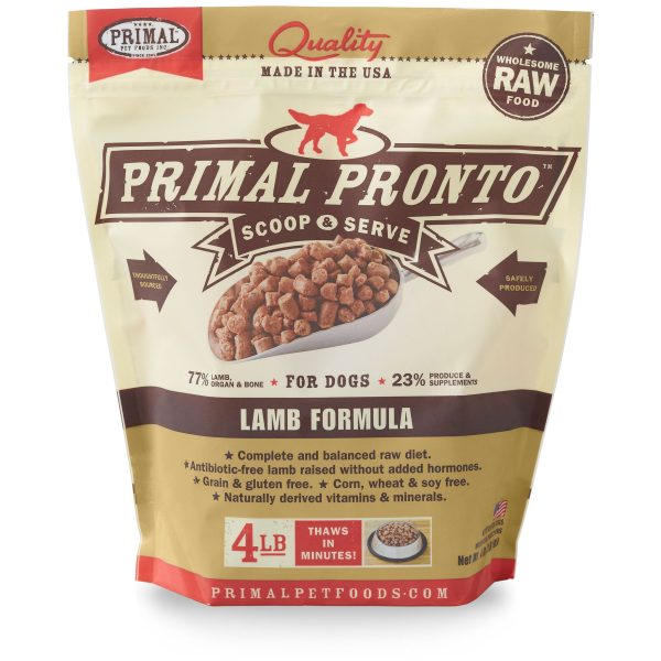 Primal Pronto Dog Lamb 4 lbs Discount