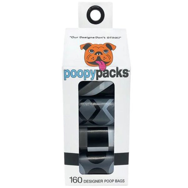 Metro Paws Poopy Pack 8 Rolls - Black Fashion