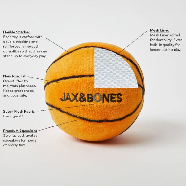 Jax & Bones Plush Toy - Basketball Sale