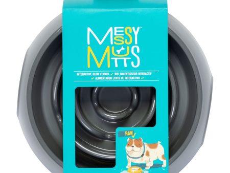 Messy Mutts Interactive Slow Feeder Grey Dog Bowl Hot on Sale