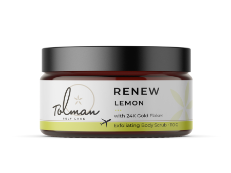 Renew Salt Scrub Exfoliate with 24k Gold (Travel Size) - Lemon Scent Discount