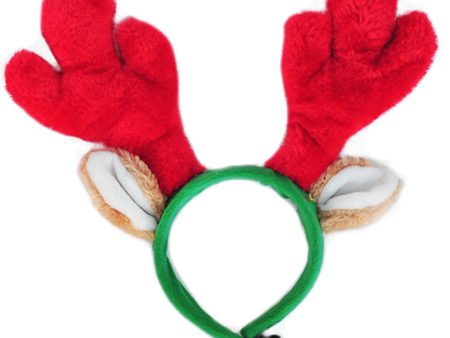 Zippy Paws Red & Green Antlers Dog Apparel For Discount