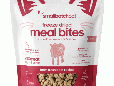 Small Batch Freeze-Dried Meal Bites Beef Cat Food - 10 oz Online Sale