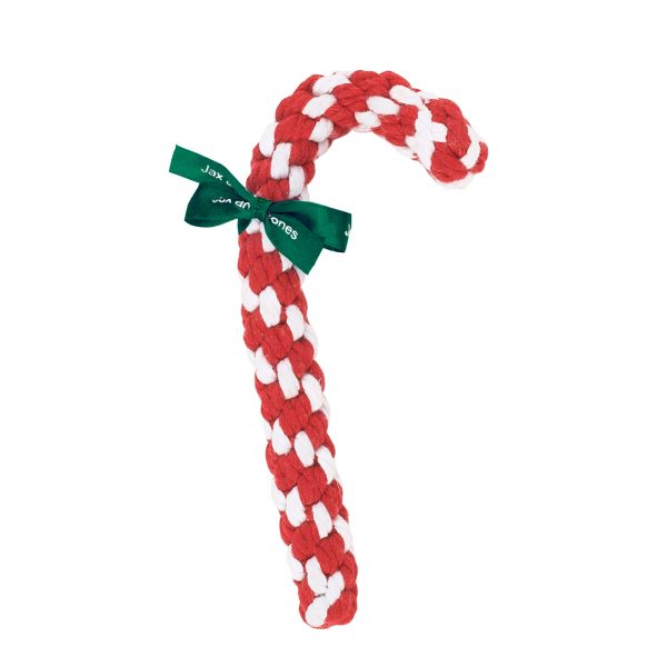 Jax & Bones Red & White Candy Cane Rope Dog Toy on Sale