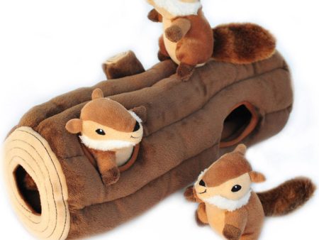 Zippy Paws Log & Chipmunks Burrow Dog Toy For Cheap