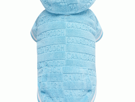 Canada Pooch Beach Bum Towel Hoodie for Dogs - Blue Hot on Sale