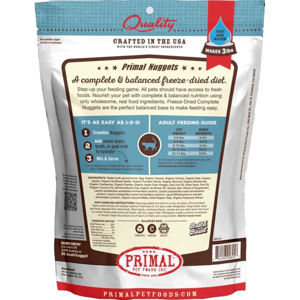 Primal Freeze-Dried Rabbit Cat Food For Cheap