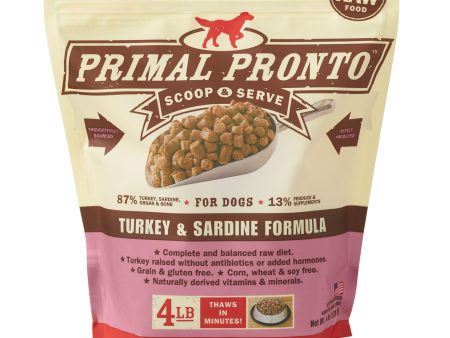 Primal Pronto Dog Turkey Sardine 4 lbs For Sale