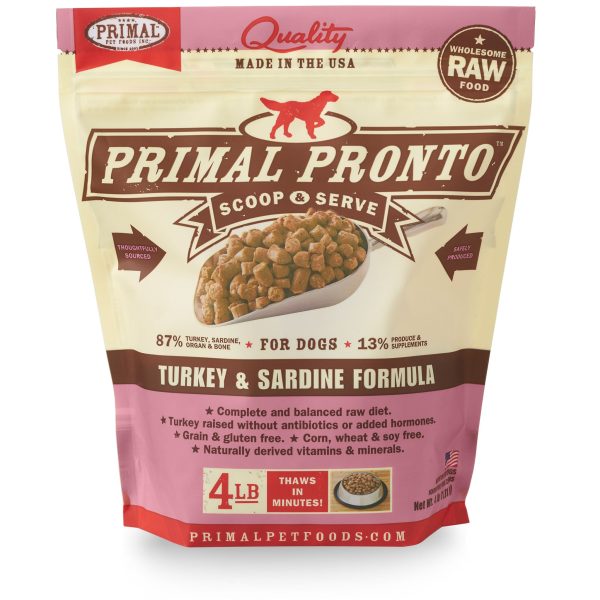 Primal Pronto Dog Turkey Sardine 4 lbs For Sale