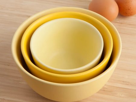 Yellow Prep Bowls Set of 3 Supply