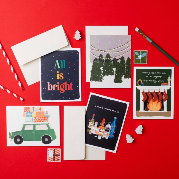 All is Bright | Colorful Season s Greeting Card: Single Supply