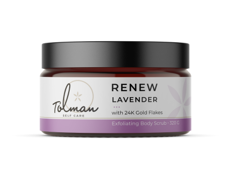 Lavender Renew Salt Scrub Exfoliate with 24k Medicinal Gold Flakes Sale