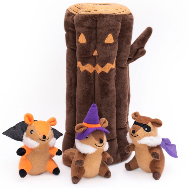 Zippy Paws Halloween Log Burrow Dog Toy Hot on Sale