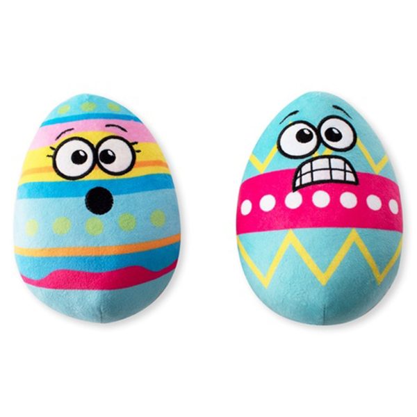 Fringe Painted Egg Dog Toy Pair Cheap