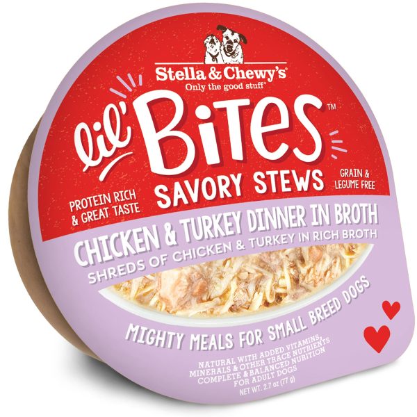 Stella & Chewy s Lil Bites Savory Stews Chicken & Turkey Dog Food 12-Pack Hot on Sale