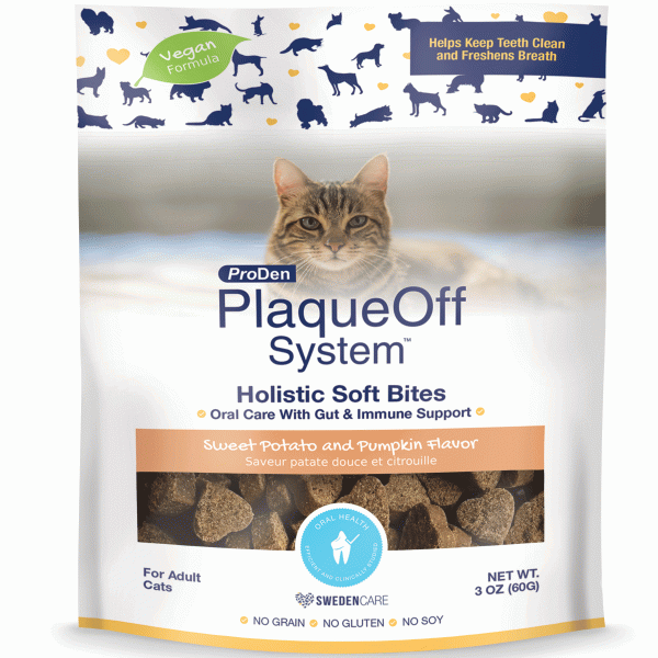 ProDen PlaqueOff System Holistic Soft Bites for Oral Care, Gut & Immune Support for Cats - 3 oz Online Hot Sale