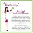 The Beet Lady STRAWBERRY FIELDS Beet Food Nutritional Therapy powder blended with real fruit.  Organic, plant-based, non-GMO. 6 oz Supply